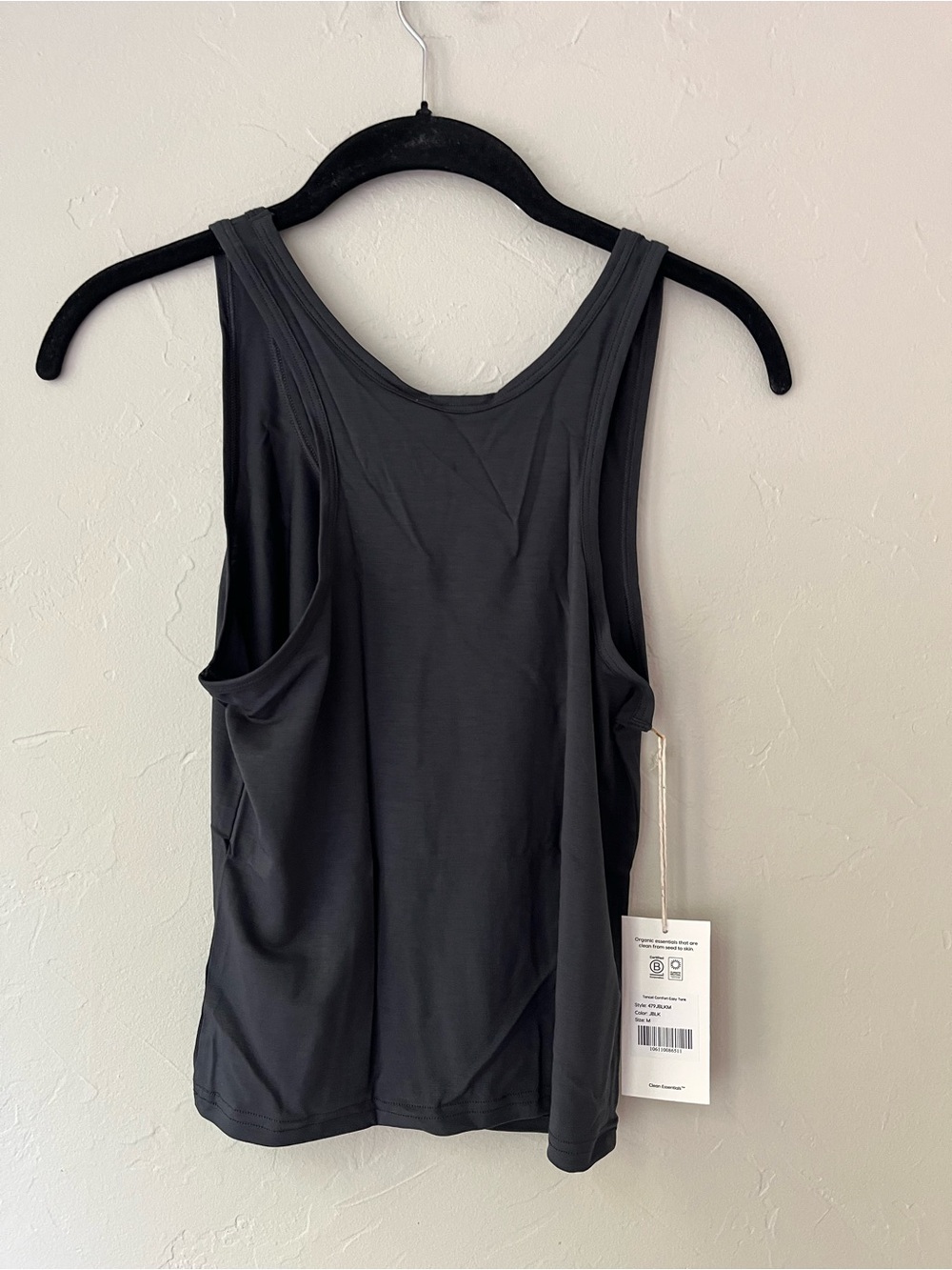 MATE THE LABEL TENCEL COMFORT EASY TANK JET BLACK S M - Picture 2 of 2